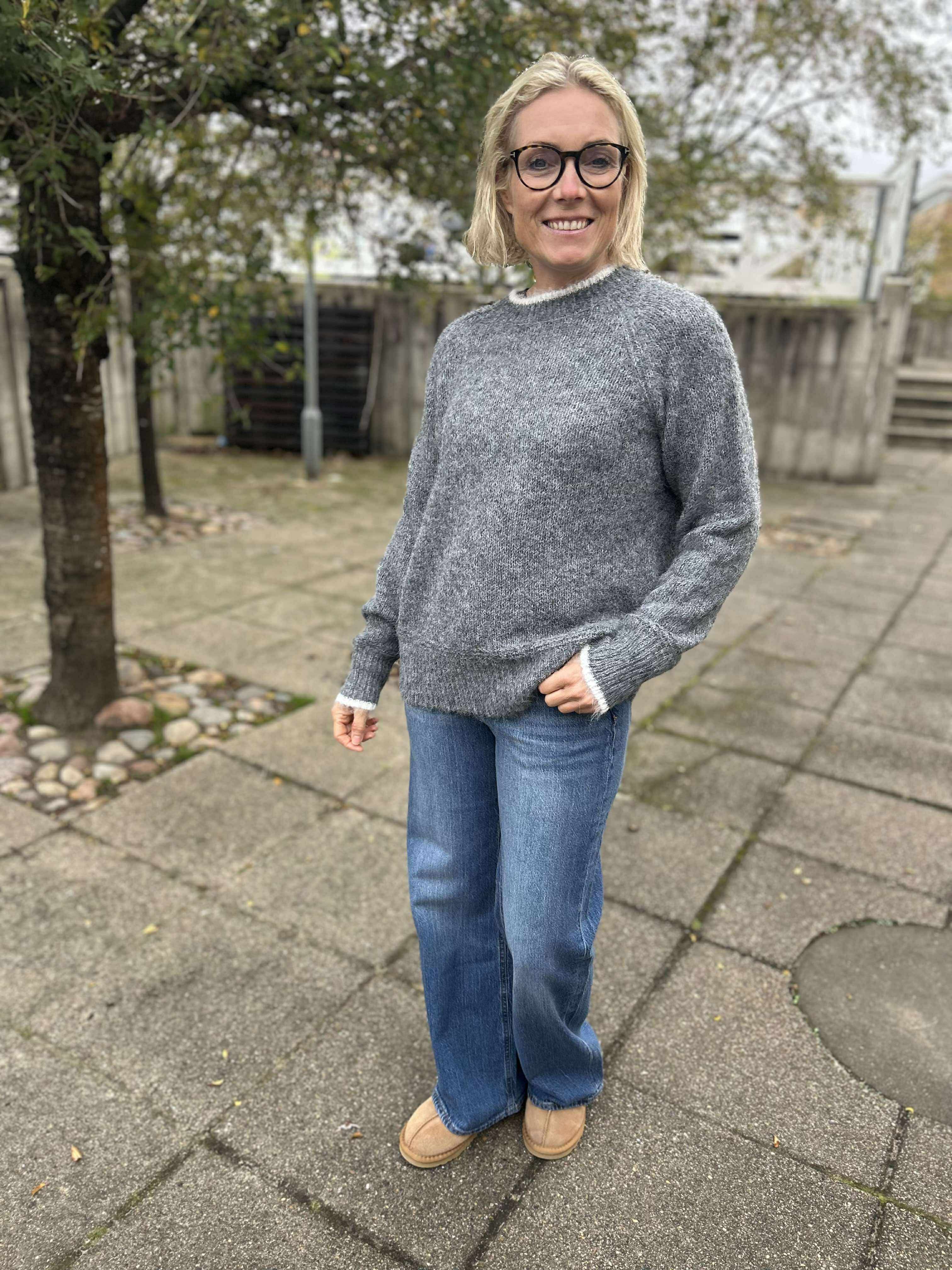 PCIVY Pullover - Medium Grey Melange